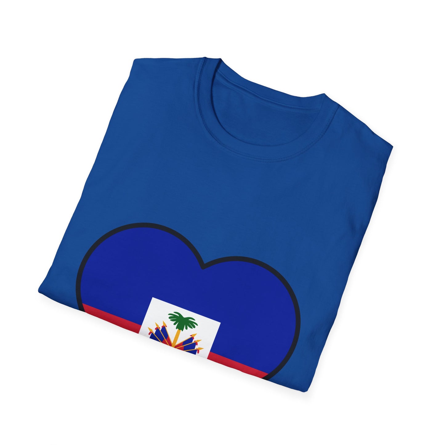 Haitian Pride Heart Unisex T-Shirt - Perfect for Festivals, Cultural Events, Gifts, Casual Wear, and Everyday Comfort