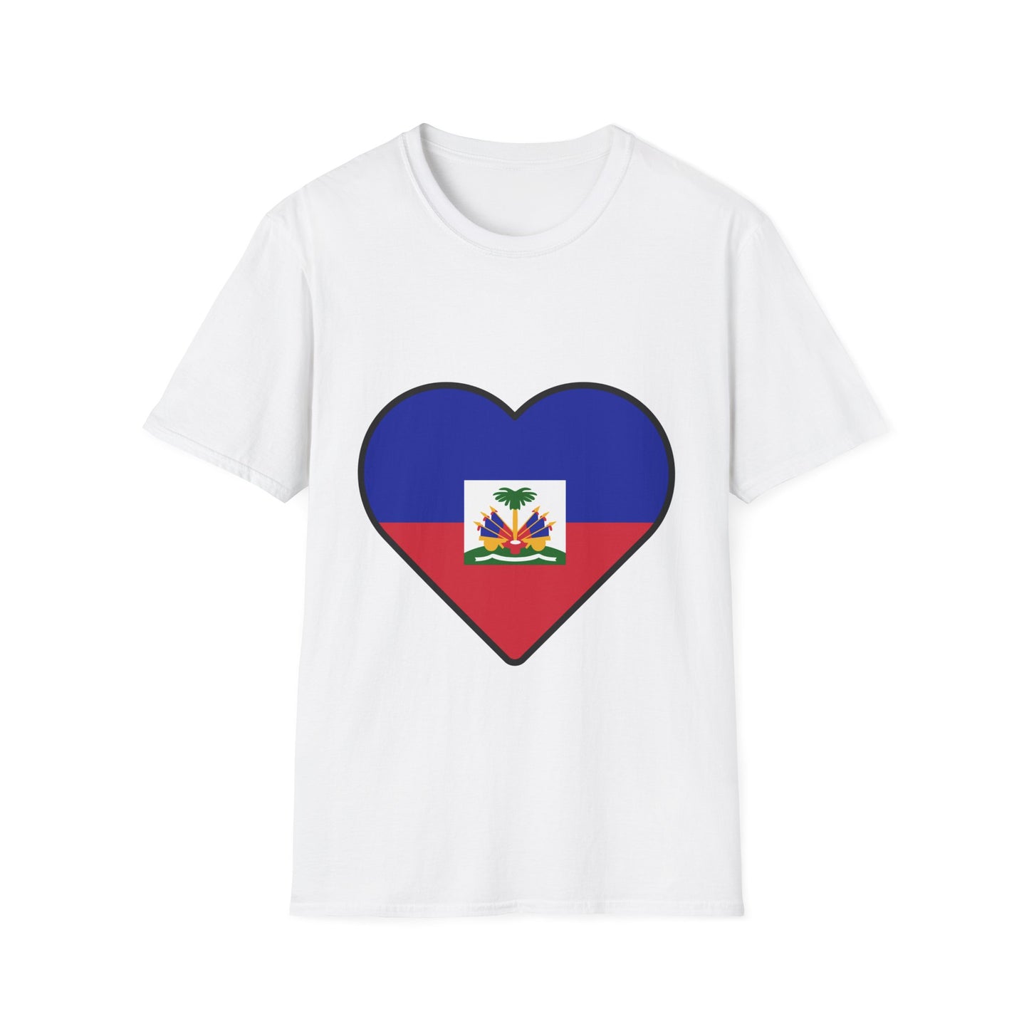 Haitian Pride Heart Unisex T-Shirt - Perfect for Festivals, Cultural Events, Gifts, Casual Wear, and Everyday Comfort