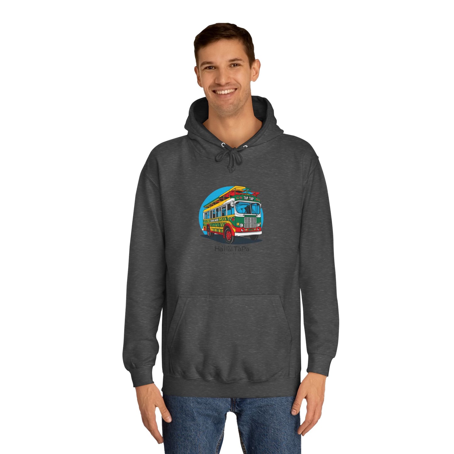 Colorful Surf Bus Unisex College Hoodie | Perfect for Beach Days, College Life, Relaxed Vibes, Gifts for Students, Chill Casual Wear