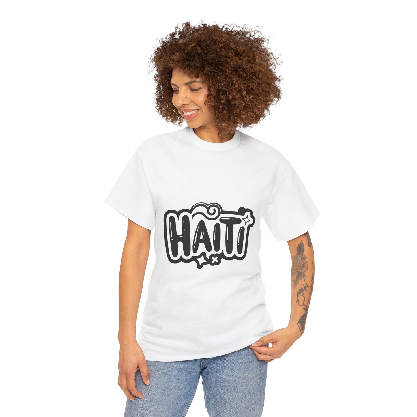 Haitian Pride Tee - Unisex Heavy Cotton Shirt, Casual Wear, Gifts for Him/Her, Cultural Apparel, Summer Fashion
