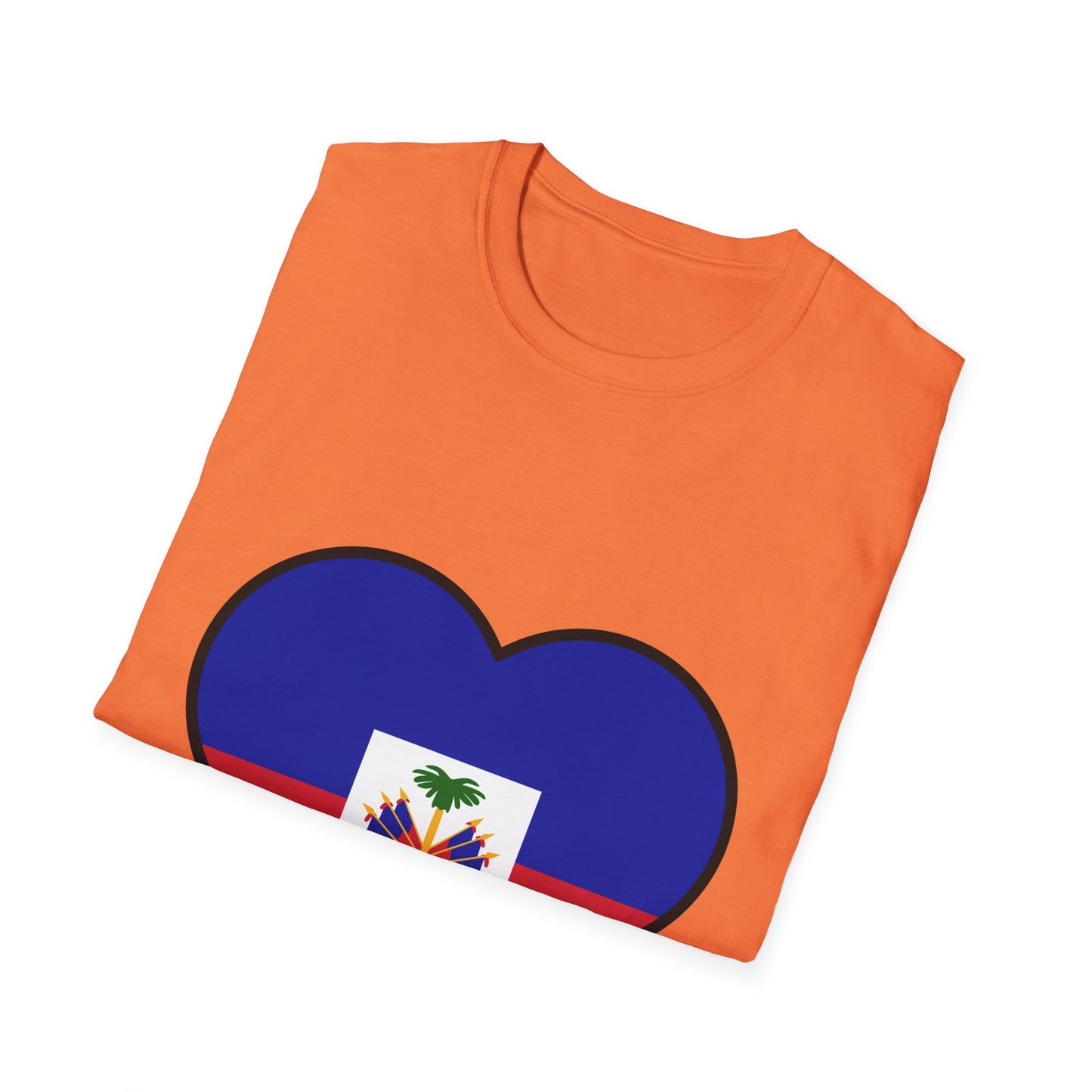 Haitian Pride Heart Unisex T-Shirt - Perfect for Festivals, Cultural Events, Gifts, Casual Wear, and Everyday Comfort