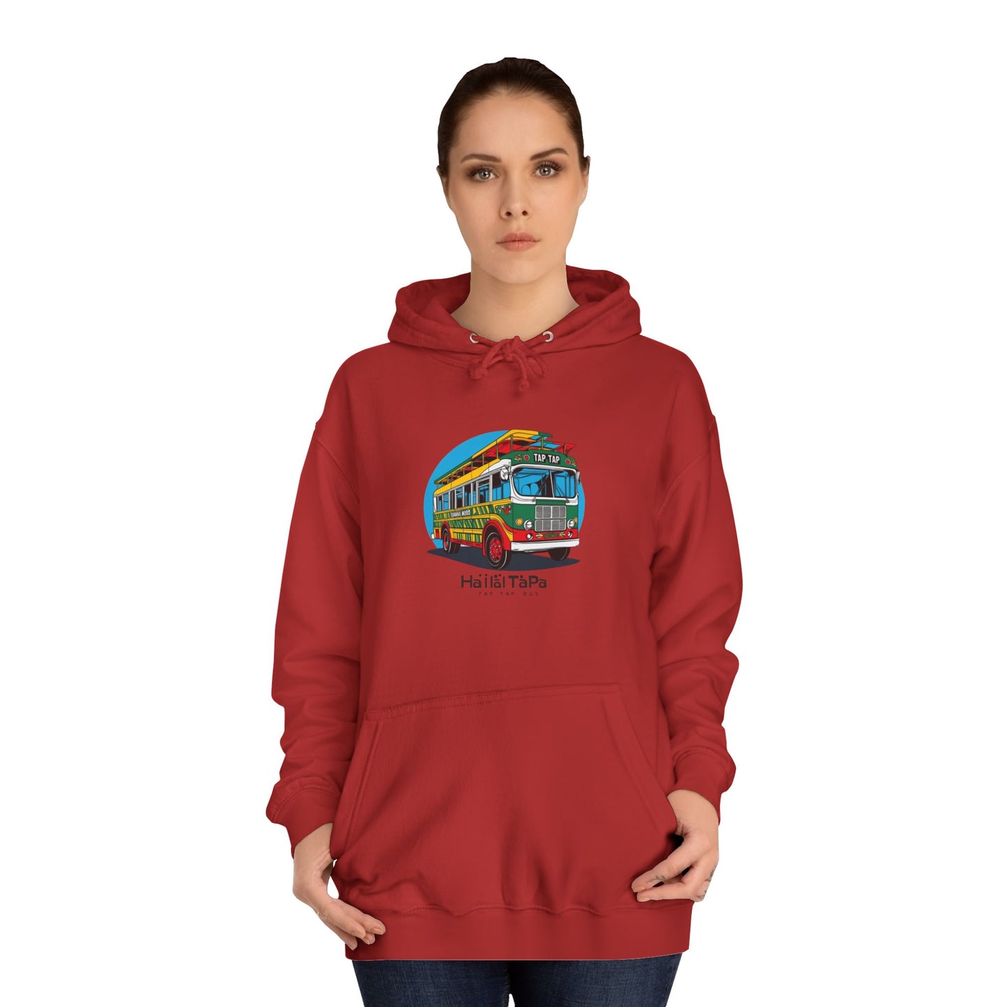 Colorful Surf Bus Unisex College Hoodie | Perfect for Beach Days, College Life, Relaxed Vibes, Gifts for Students, Chill Casual Wear