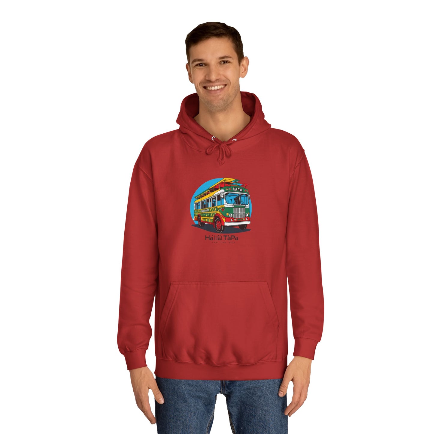 Colorful Surf Bus Unisex College Hoodie | Perfect for Beach Days, College Life, Relaxed Vibes, Gifts for Students, Chill Casual Wear