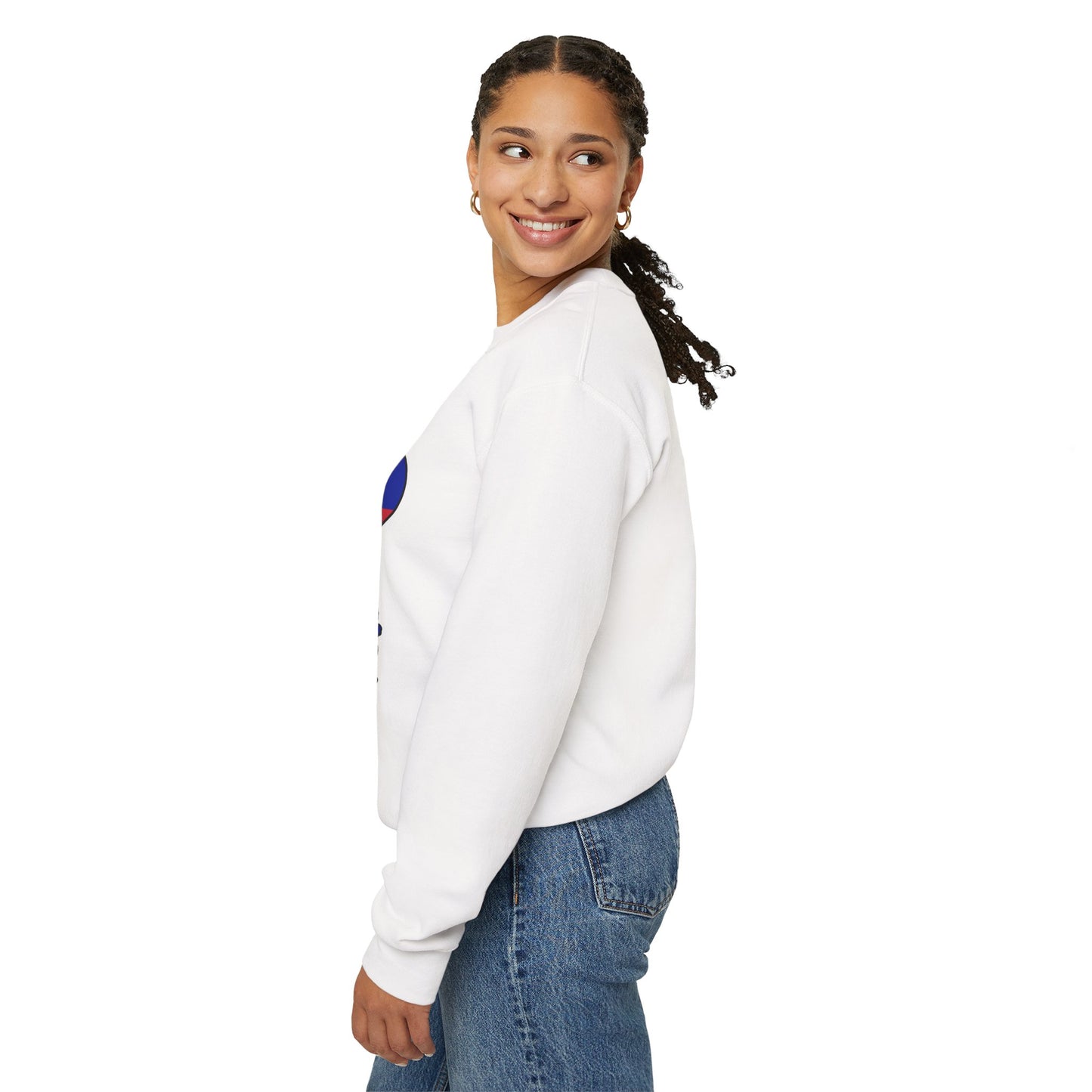 Haitian Pride Crewneck Sweatshirt | Unisex Sweatshirt, Haitian Culture Gift, Casual Wear, Flag Design, Love for Haiti, Cozy Fashion