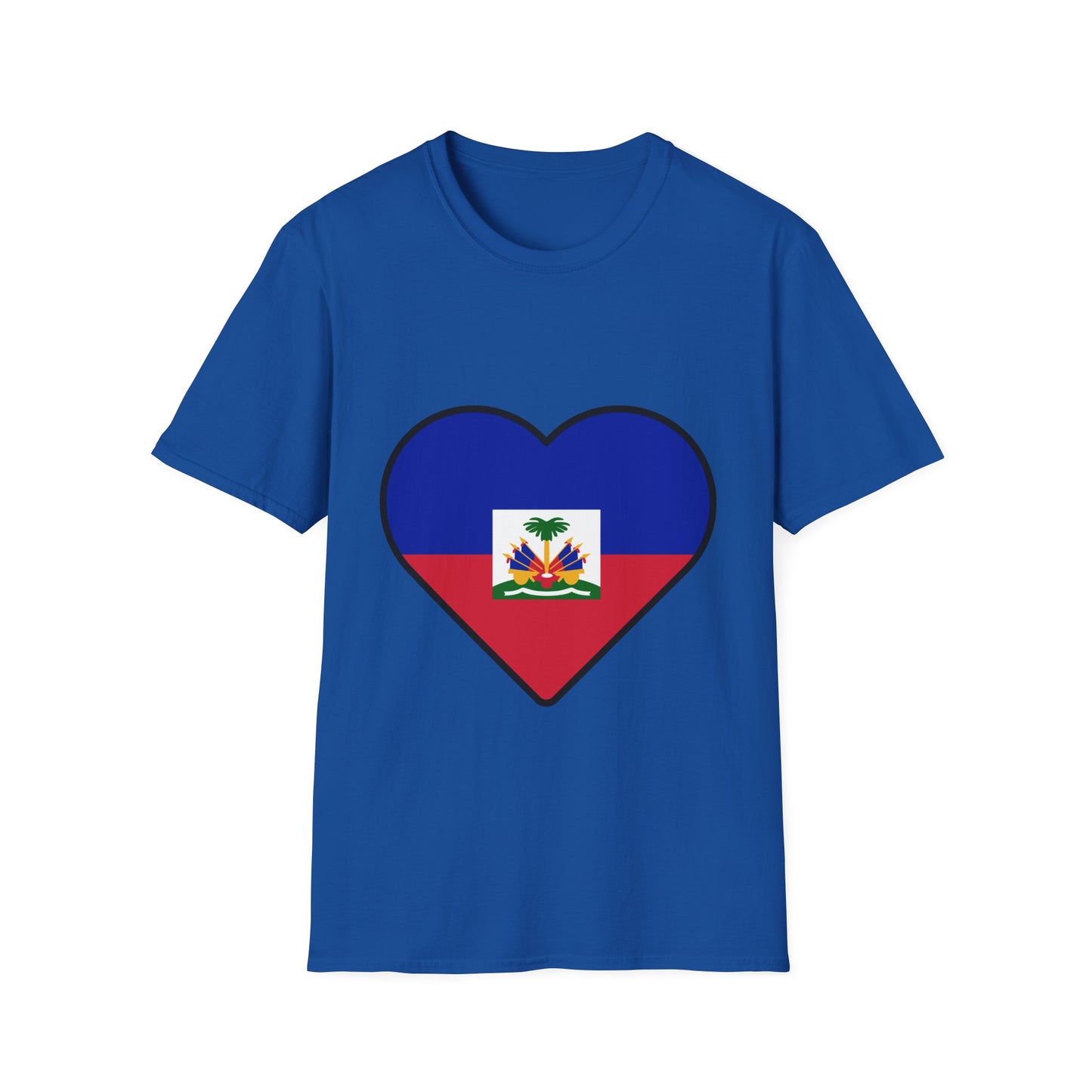 Haitian Pride Heart Unisex T-Shirt - Perfect for Festivals, Cultural Events, Gifts, Casual Wear, and Everyday Comfort
