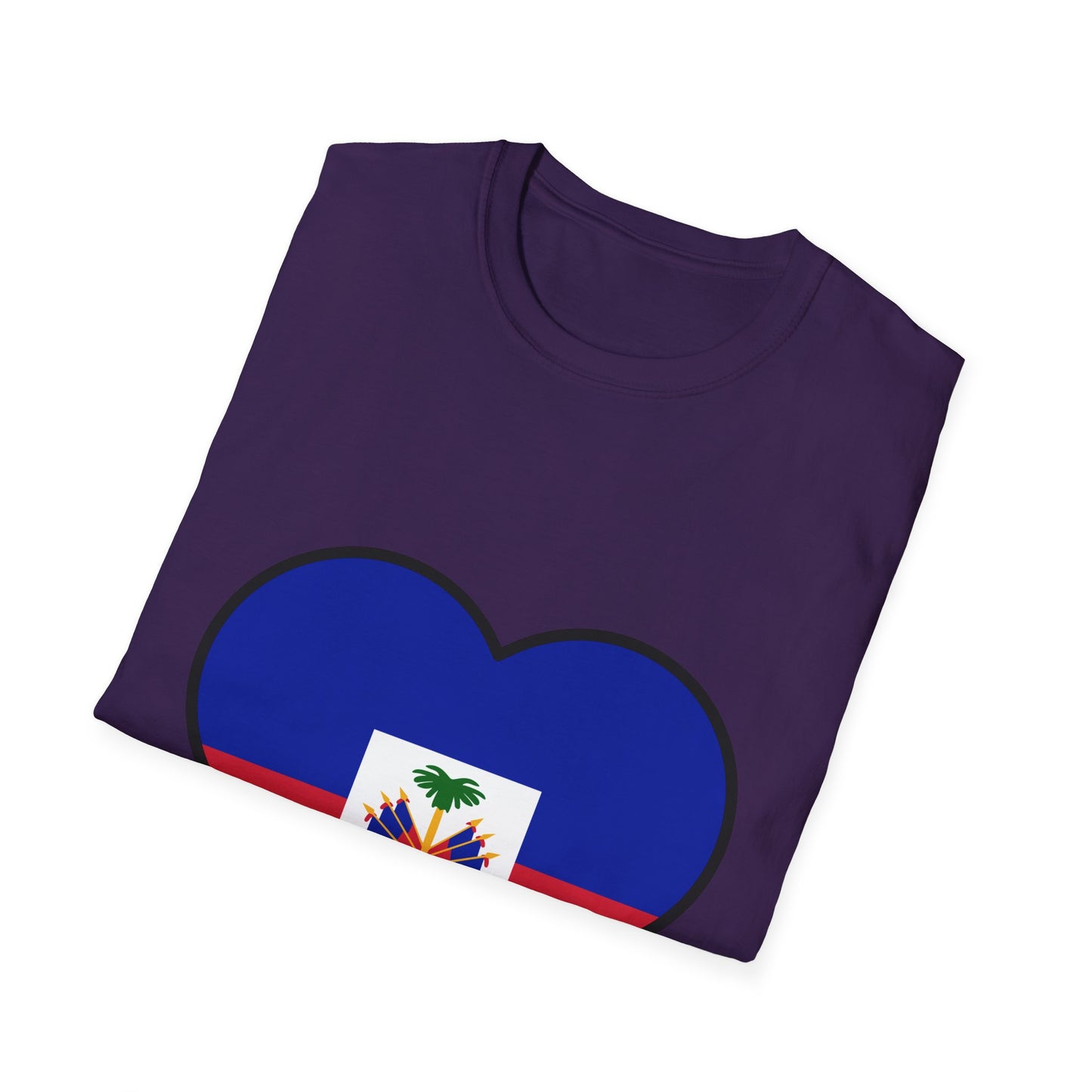 Haitian Pride Heart Unisex T-Shirt - Perfect for Festivals, Cultural Events, Gifts, Casual Wear, and Everyday Comfort