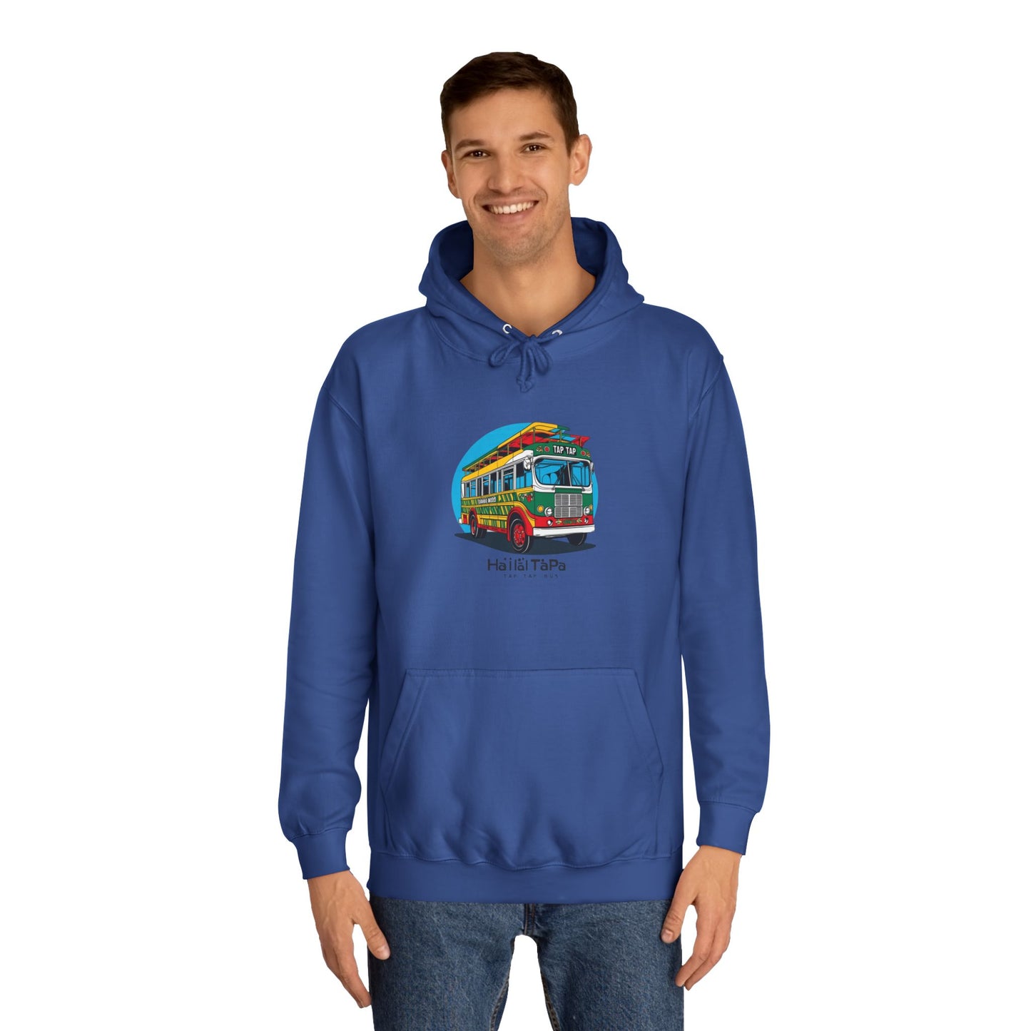 Colorful Surf Bus Unisex College Hoodie | Perfect for Beach Days, College Life, Relaxed Vibes, Gifts for Students, Chill Casual Wear