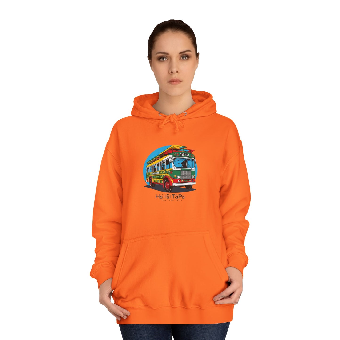 Colorful Surf Bus Unisex College Hoodie | Perfect for Beach Days, College Life, Relaxed Vibes, Gifts for Students, Chill Casual Wear