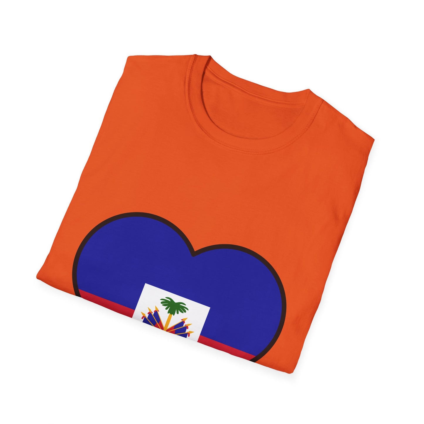 Haitian Pride Heart Unisex T-Shirt - Perfect for Festivals, Cultural Events, Gifts, Casual Wear, and Everyday Comfort