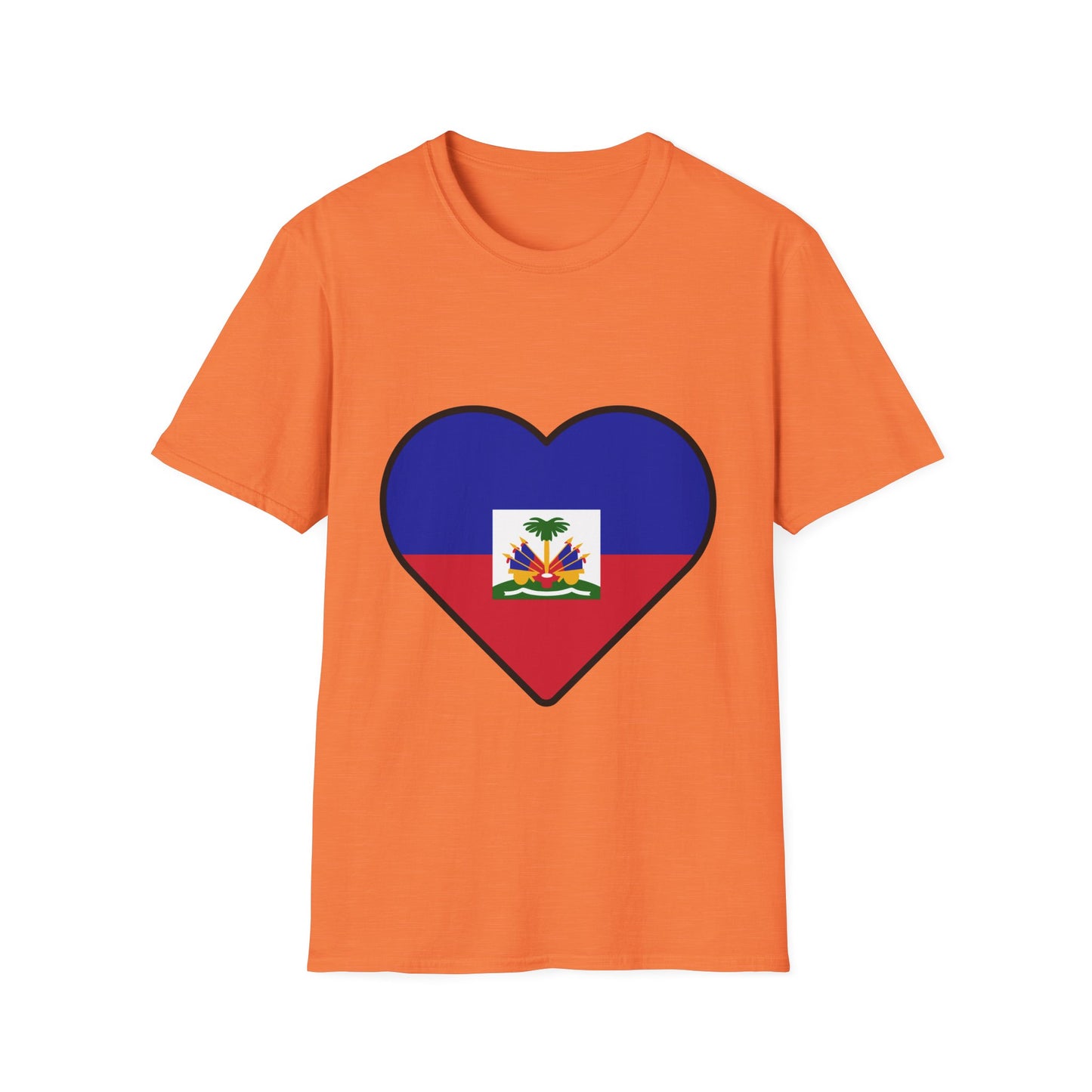 Haitian Pride Heart Unisex T-Shirt - Perfect for Festivals, Cultural Events, Gifts, Casual Wear, and Everyday Comfort