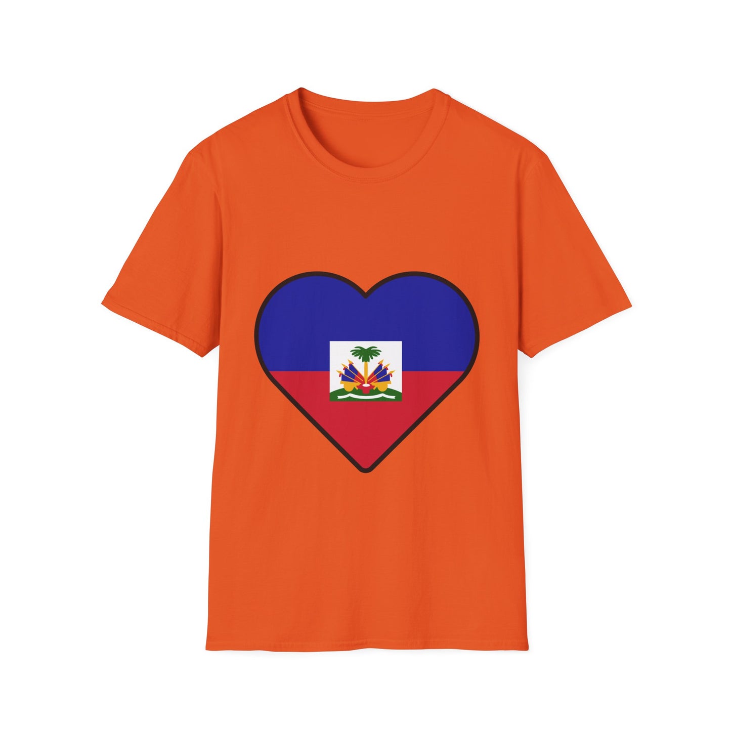 Haitian Pride Heart Unisex T-Shirt - Perfect for Festivals, Cultural Events, Gifts, Casual Wear, and Everyday Comfort