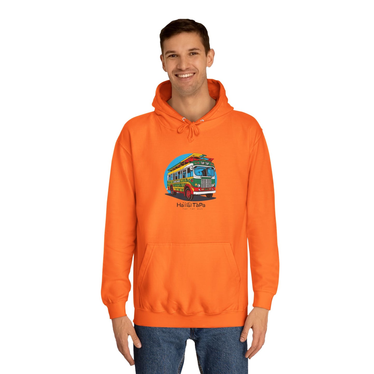 Colorful Surf Bus Unisex College Hoodie | Perfect for Beach Days, College Life, Relaxed Vibes, Gifts for Students, Chill Casual Wear